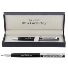 Bridgewater Pen Company Birthday Collection Executive Ballpoint Pen - 18th, 21st, 50th, 60th, 70th, 80th Birthday Boxed Gift (18th Birthday)