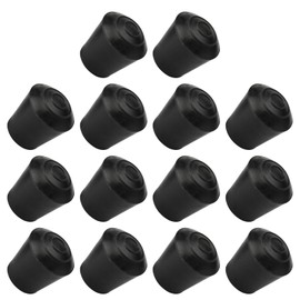 METALLIXITY Chair Leg Tips Caps (12mm/0.47 Inch) 14Pcs, Round Rubber Chair Leg Caps Floor Protectors - for Furniture Chair Table Legs, Black