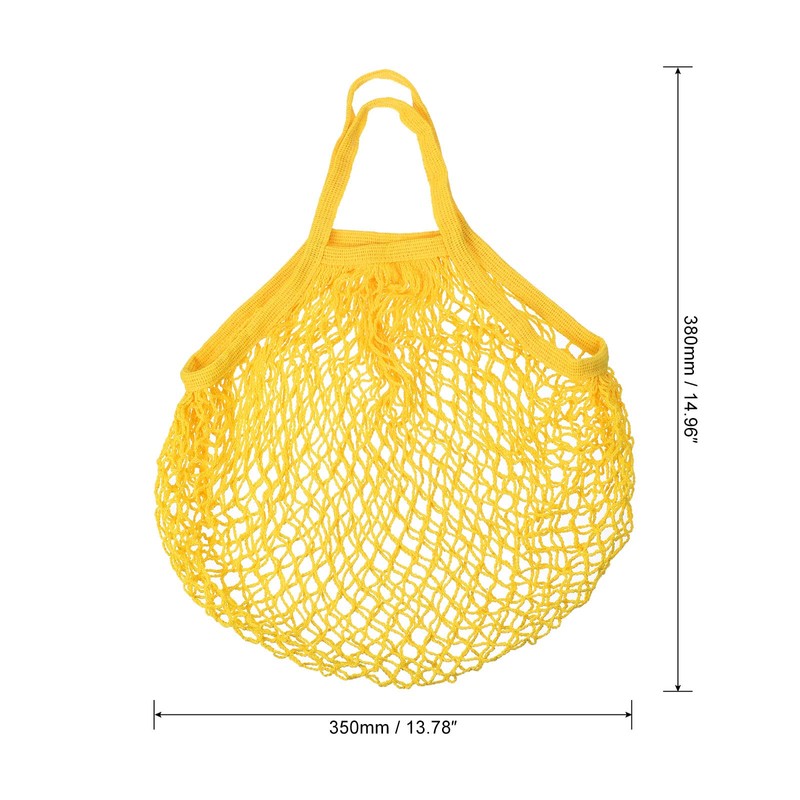 sourcing map Cotton Mesh Bag, 15x13.8 Reusable Washable Mesh Net