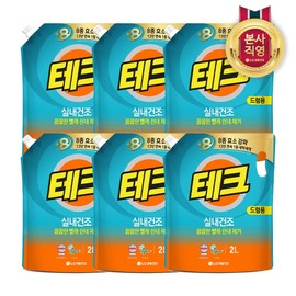 Tech indoor drying liquid refill 2L (drum) x 6 / 테크 실내건조 액체 리필 2L(드럼) x 6개