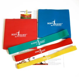 FTM Dittmann Fitnessbänder 5er Set (2 Gymnastikbänder + 3 Rubber-Bänder) inkl Übungsanleitung