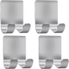 Deluxe Razor Holder 4 Pack Stainless Steel, Adhesive Razor Holder