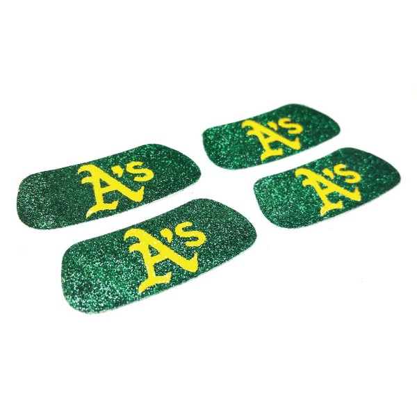 EyeBlack Oakland Athletic MLB Glitter Eye Black Strips, Perfect for Game Day and Tailgate, 2 Pairs