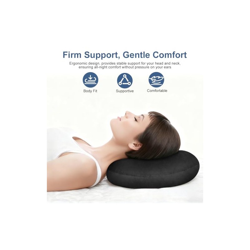Piercing Pillow with Hole, Adjustable Piercing Pillow for Side Sleepers,