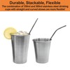 8PCS 304 Stainless Steel Cups with Straws, 11.95 Oz and