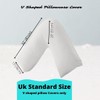 URBAN GROOVE V Shaped Pillowcase Cover Plain Polycotton Back &