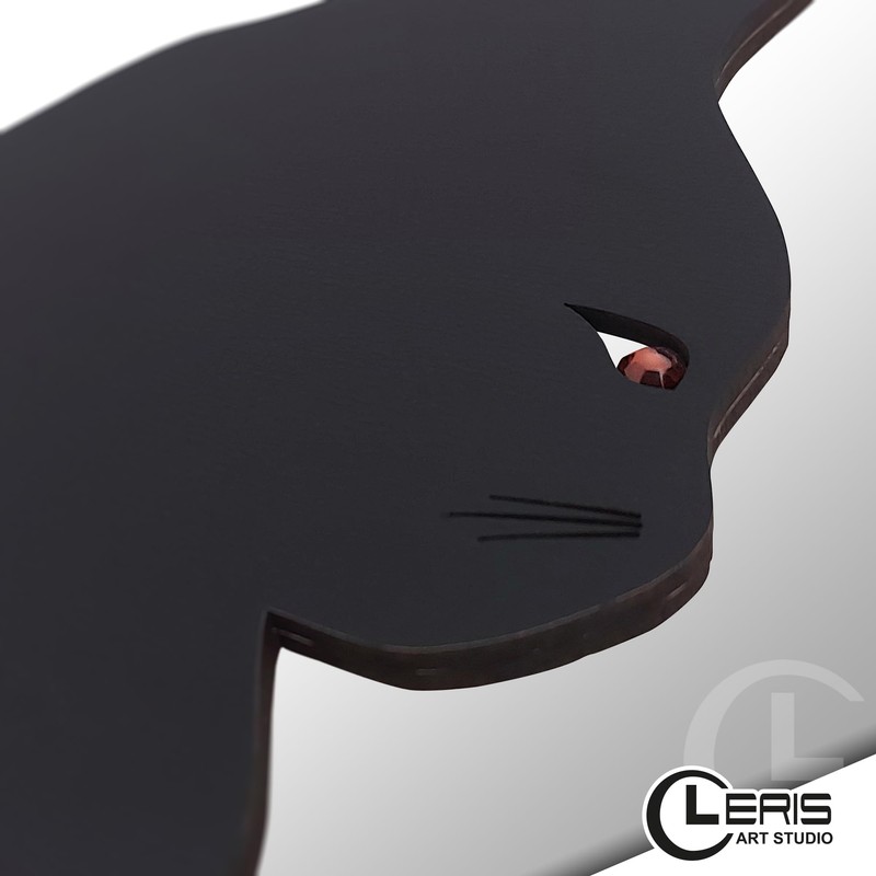 Trend Tick Black Cat Swinging Wall Clock, Cat Clock, Cat