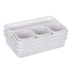LIVIVO 8pc Interlocking Drawer Organiser and Dividers Plastic Desk and