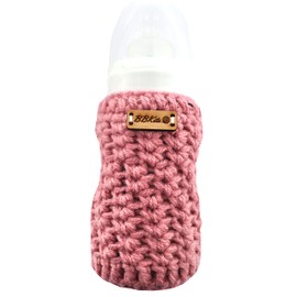 Large Baby Bottle Sleeve Warmer Insulator Blush Pink