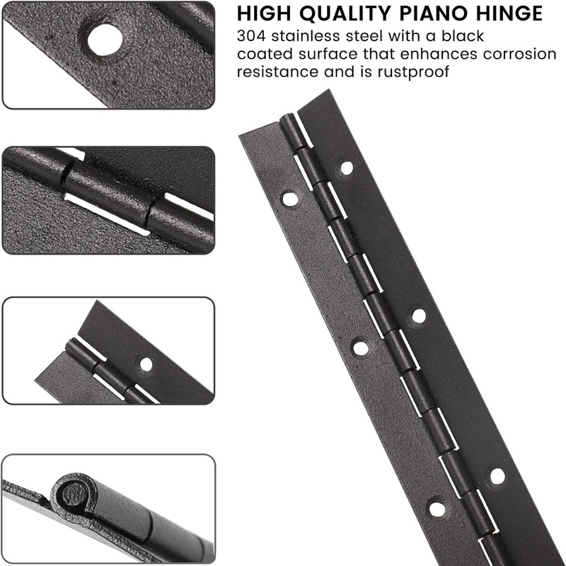 EYSOLD 2PCS Continuous & Piano Hinges,18-Inch Heavy Duty Stainless Steel