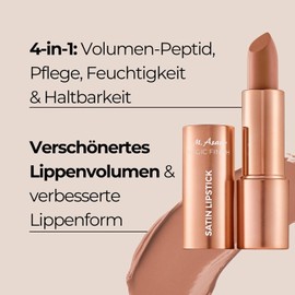 M. Asam Magic Finish Satin Hazelnut-Heaven Lipstick (4g) - Beautiful Lips in Creamy Nutty Nude Tone 4-in-1: Volume Peptide, Lip Balm, Moisture & Durability, Enhanced Lip Volume