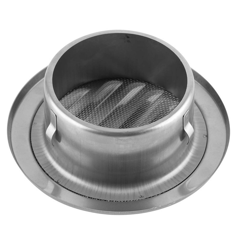 Round Air Vent Grill, Stainless Steel Through Wall Dryer Vent