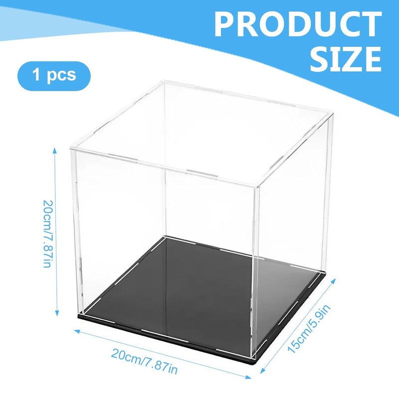 JAWUZ Transparent Acrylic Display Case 20 x 15 x 20