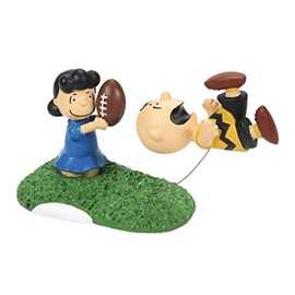 Department 56 Peanuts Village Accessories Lucy and Charlie Brown a Fall Tradition Figurine, 2.375 Inch, Multicolor