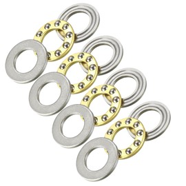 Kozelo 4pcs F10-18M Thrust Ball Bearings [10mm x 18mm x 5.5mm] Chrome Steel Miniature Thrust Bearings with Washers for Machine Tools