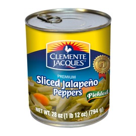 Clemente Jacques Sliced Jalapeño Peppers, 28 oz (Pack of 12)