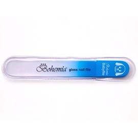 1 p Bohemia Czech Glass Nail File for Children, Size 90/2 mm, Dog Blue