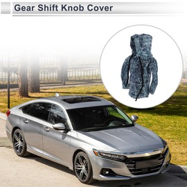 RATCHROLL 1 Pc Universal Gear Shift Knob Cover Automotive Manual Stick Shifting Handle Protector 3D Printed Hoodie Style Grey,Blue Polyester
