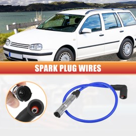 ACROPIX Car Spark Plug Coil Wires Ignition Coil Harness Cable 7mm Fit for Volkswagen Beetle Golf Jetta L4 2.0L No.06A905430H/06A905430J/06A905430K - Pack of 4