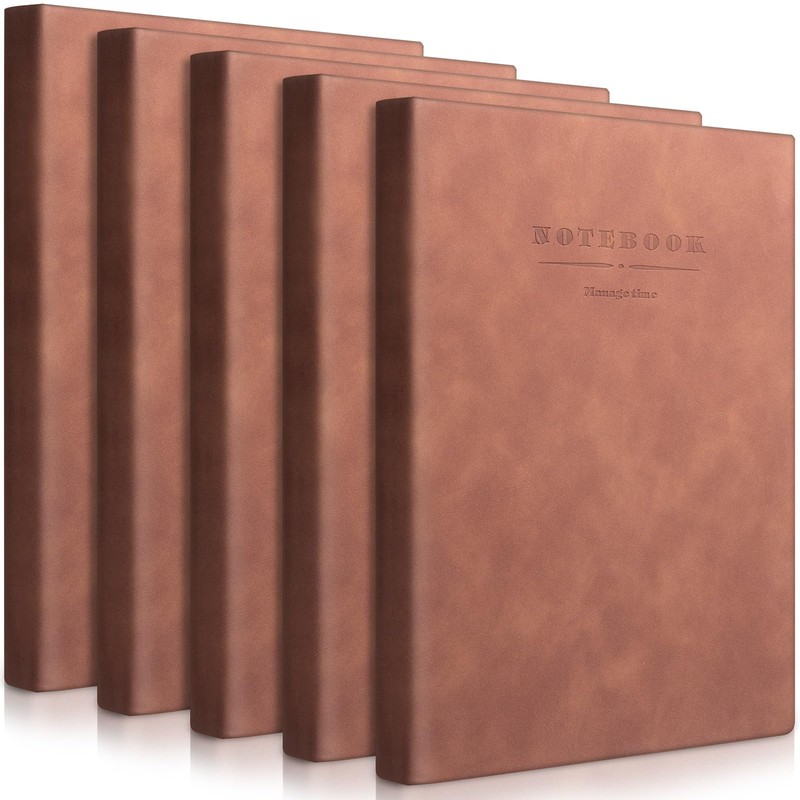 SATINIOR 5 Pack A4 Notebooks Large Journal 360 Pages Leather