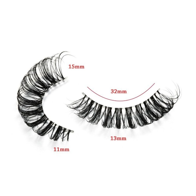 Cat Eye Eyelashes Like Eyelash Extensions, Transparent Natural Thin Russian