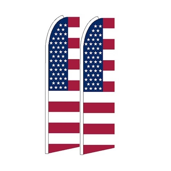 USA Flag King Size Polyester Swooper Flag pk of 2