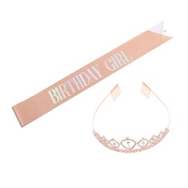 Operitacx Unique Birthday Sash and Tiara Set Women's Party Sash Sturdy and Comfortable Sash