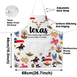JNIAP Texas Kitchen Apron Texas Grilling Apron Texas Cooking Apron Texas Chef Apron Texas Aprons For Women Men (Texas apron)