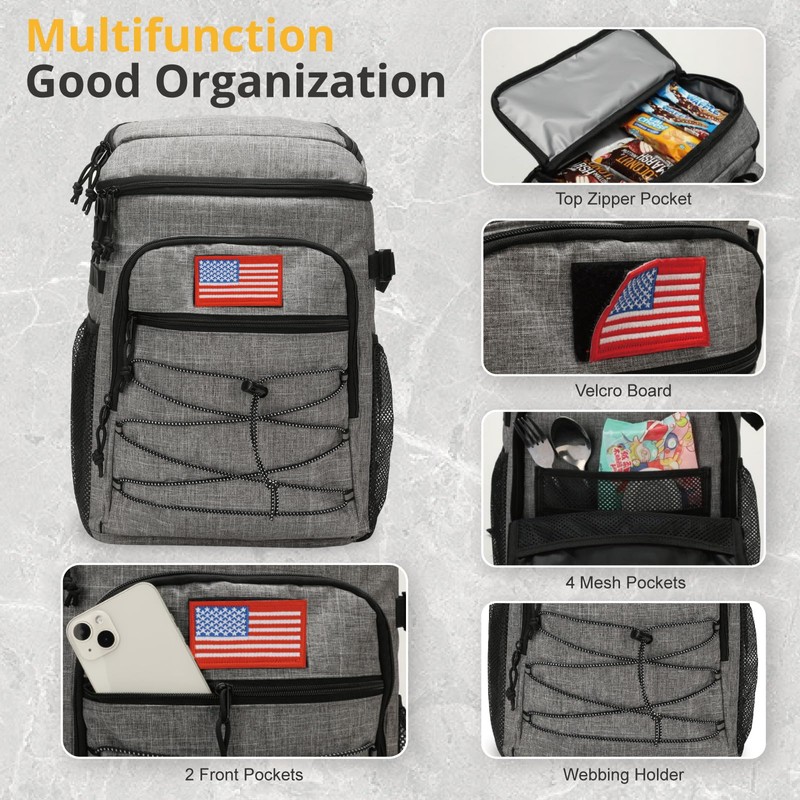 Tactical Backpack Cooler, 25L Cooler Backpack Insulated Leak-Proof, Heavy Duty