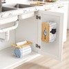 YAFFWA 2 Pack Trash Grocery Bag Holder Wall Mounted Design,