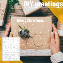 Llewyn 1550 Pieces 10 Sheets Letter Stickers,Vinyl Mailbox Numbers Alphabet Stickers,Self Adhesive Waterproof Decals for Mailbox,Bulletin Board,Window,Door,Sign,Address Number(0.5Inch White)