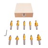 10PCS Router Bit Set ,1/2-Inch Shank Architectural Molding Corner with