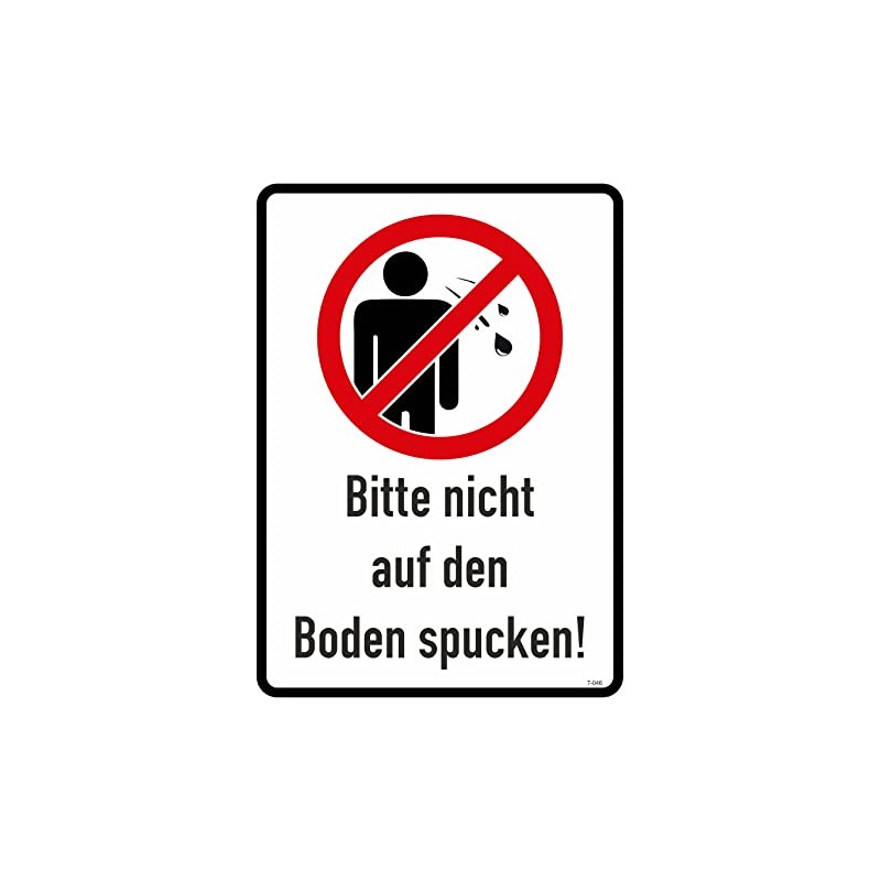 Daged Please do not spit on the floor sticker, size