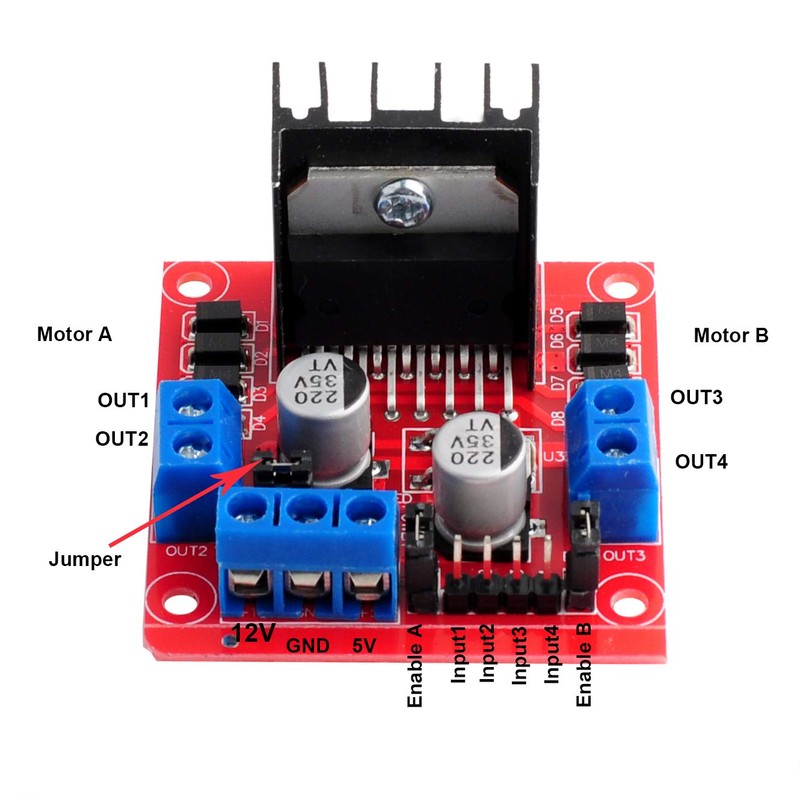 L298N Motor Drive Controller Board Module Dual H Bridge DC