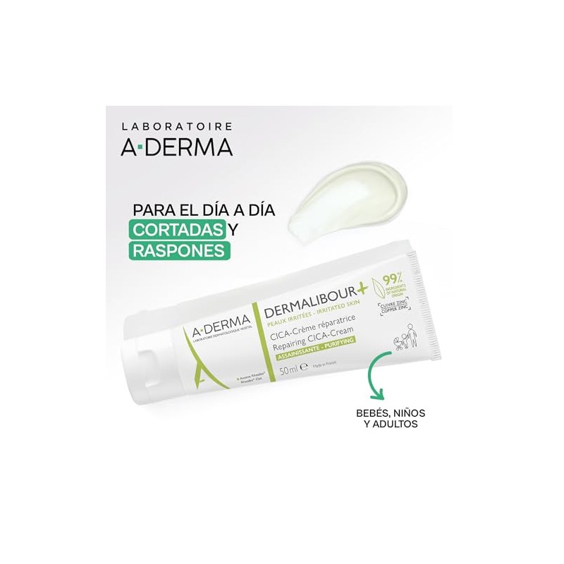 A-DERMA Dermalibour+ Cica Crema Corporal Reparadora Piel Irritada, 50 ml