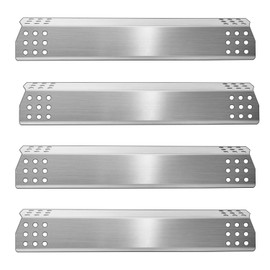 Kalomo 15 1/8 x 3 1/4”Grill Heat Plates Parts for Master Forge 1010048 Models, Heat Shield Burner Cover Flame Tamer, Stainless Steel Gas Grill Heat Tent BBQ Gas Replacement Parts, Set of 4