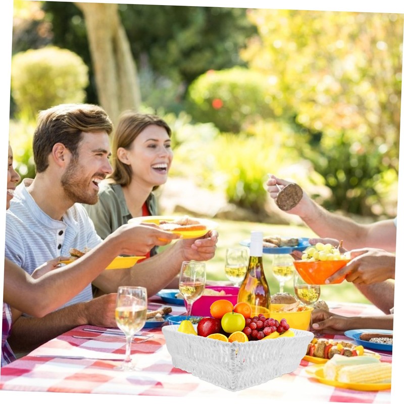 ABOOFAN Heart Shaped Storage Imitation Woven Rattan for Fruits Vegetables