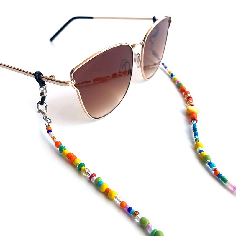 DECKER Colorful Bead Women’s eyeglass chain eyewear retainer Mask Holder