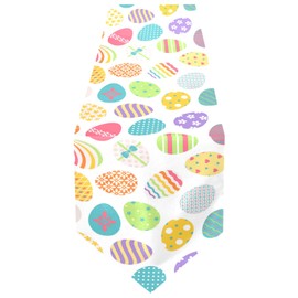 ALAZA Double-Sided Easter Eggs Seamless Table Runner 14x108 Inches Long,Table Cloth Runner for Wedding Birthday Party Kitchen Dining Home Everyday Decor