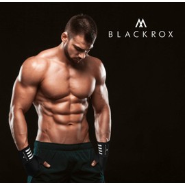 BLACKROX Trainingshandschuhe Vergleichssieger Fitness Handschuhe mit Handgelenkstütze Herren u. Damen, Handschuhe für Kraftsport, Gym Gloves Fitnesshandschuhe, Bodybuilding (Weiß, XL)