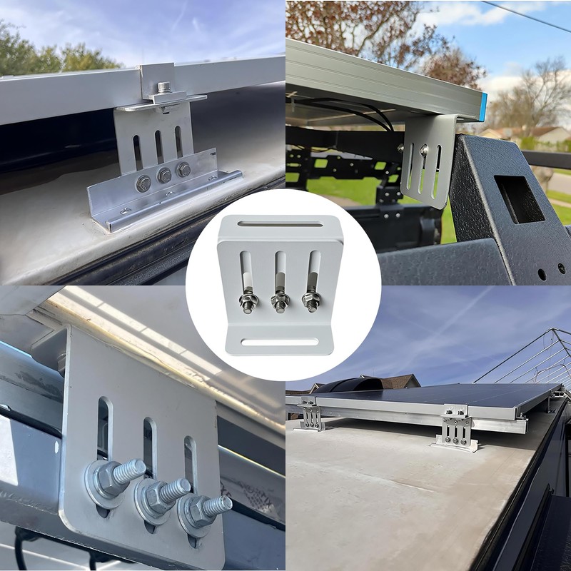 BIAXJUNY Adjustable Solar Panel Tilt Mount Bracket, Heavy Duty Solar