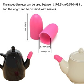 NentMent 10 Pack Glass Teapot Spout Dust Cover Rubber Tea Pot Spout Covers Cap Protector for Glass Tea Kettle Stovetop Stainless Steel Tea Pot with Infuser Cast Iron Teapot Porcelain Ceramic Teapots