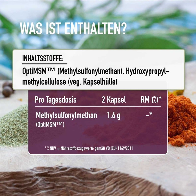naturalie® MSM PRO - 1.6 g pure methylsulfonylmethane per daily