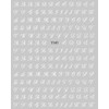 LANODO 7 Pieces Nail Stickers Alphabet 3D English (7 Colors)