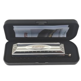 T10-40 10-Hole 40-Tone Chromatic Harmonica with Pure and Thick Tone,Suitable for Beginners, Professional Players, Adults, Students. Adult Piano Instruments.