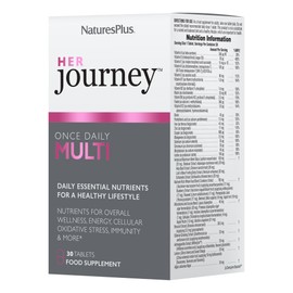 NaturesPlus Her Journey Once Daily Multivitamin for Women – Energy, Immune, Stress – Vegan Multi for Women with Whole Foods, Adaptogens, Microflora Blend – Non-GMO, Gluten-Free - 30 Tablets