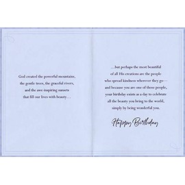 Designer Greetings Every Day: Sunburst, Mountains and Calm Stream Religious : Inspirational Birthday Card