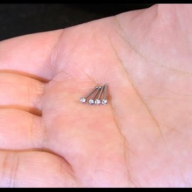 incaton Clear Nose Stud 0.8mm Clear Nose Ring Nose Piercing 50Pcs Bioflex Flexible Nose Bone Screw Studs Transparent Nose Piercings Retainer