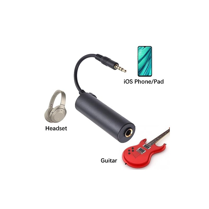 Convertidor de interfaz de guitarra para teléfono iOS/Pad/Pod, estilo retro,
