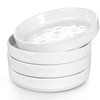 Herogo Pasta Bowls Set of 4, 34oz Stoneware Large Wide